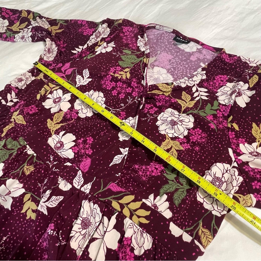 Torrid Torrid Purple Floral Faux-Wrap Dress Day - Picture 6 of 12